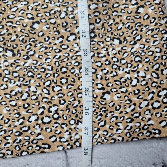 J Crew Basketweave Sheath Dress In Animal Print 100% Cotton Shell Size 4 - Picture 10 of 12